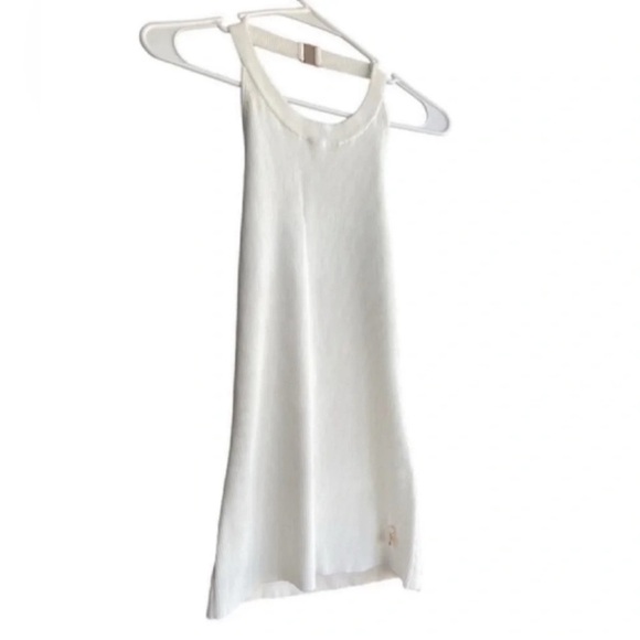 MILLY White Knitted Halter Neck Open Back Sleeveless Top Size Large - Picture 14 of 15